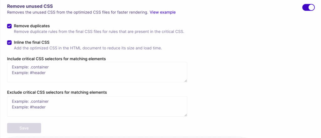 NitroPack Remove unused CSS